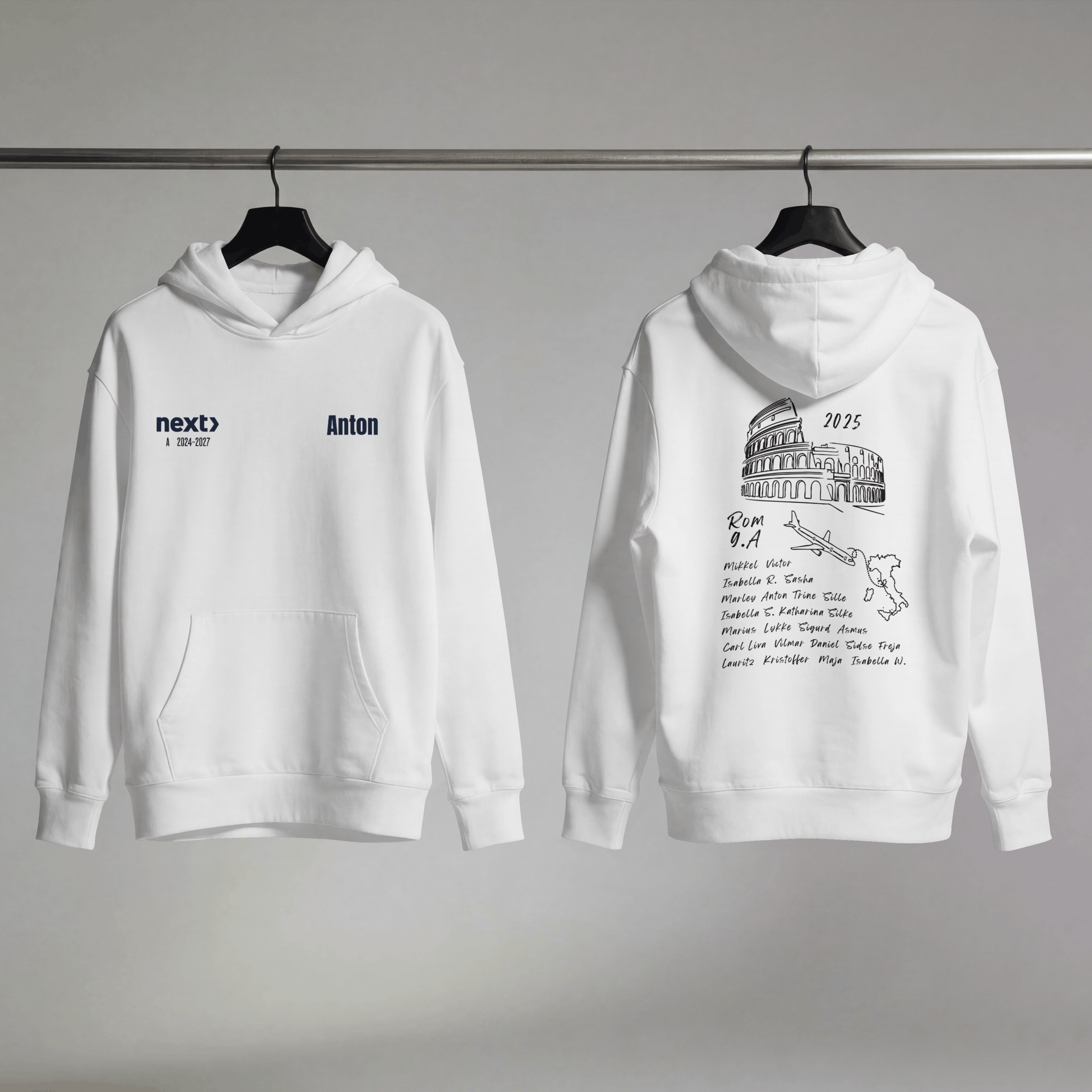 Studietr&oslash;jer med tryk og navnetr&aelig;k - Ohana Designs